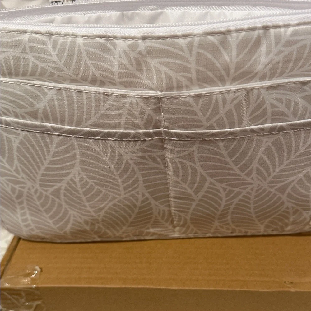 Periea set of 3 Purse Organizers Grey Leaves Brand New - Picture 6 of 7